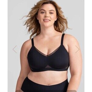 Honeylove Liftwear Crossover Bra Wireless Black Size 1X 40D NWT’s